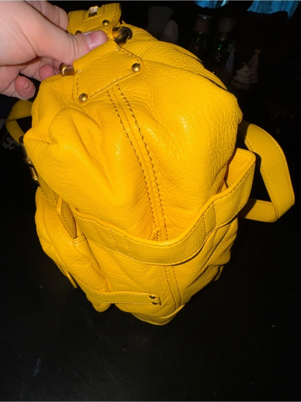 Michael Kors Bright Yellow Leather Shoulder Satchel